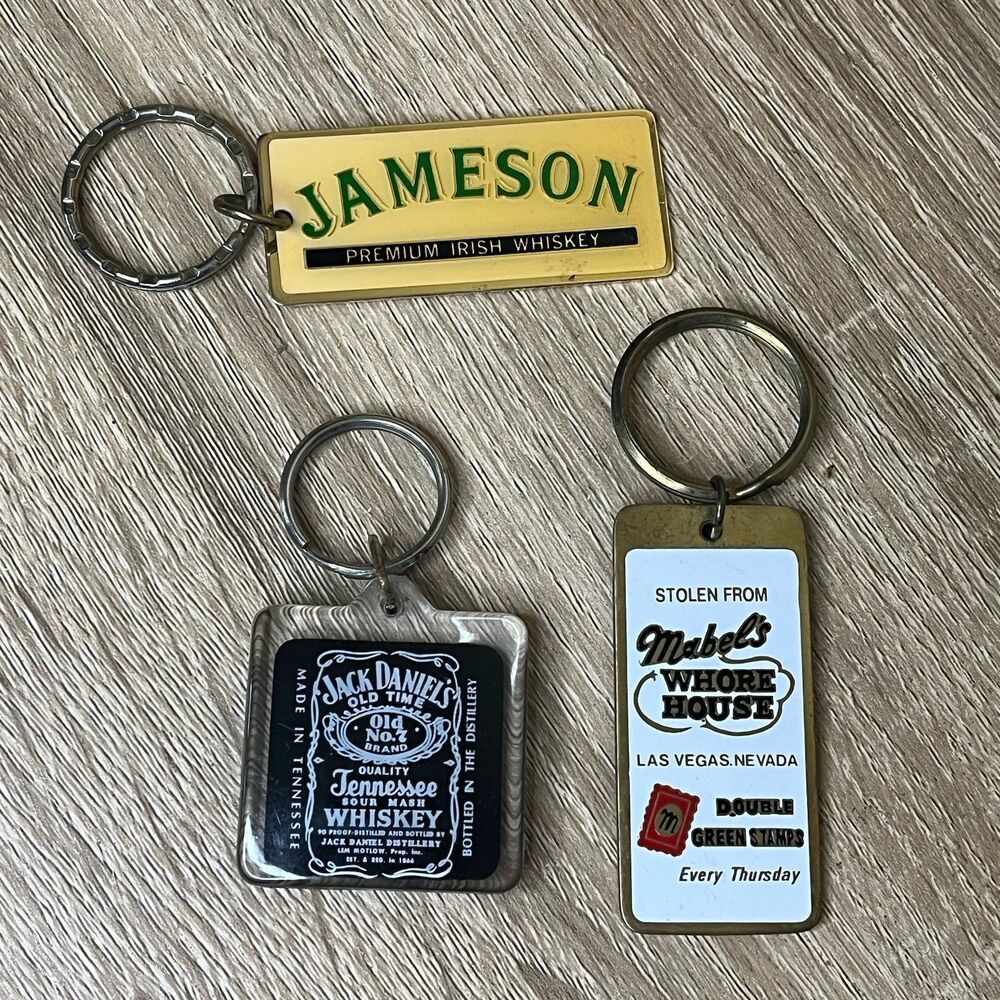 Keychain Lot: Jack Daniel’s Jameson Mabel’s Whorehouse Souvenir Las Vegas